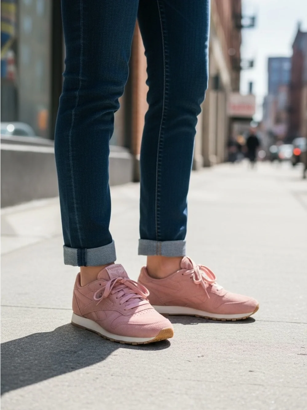 Reebok Women's Dusty Pink Lace-Up Sneakers